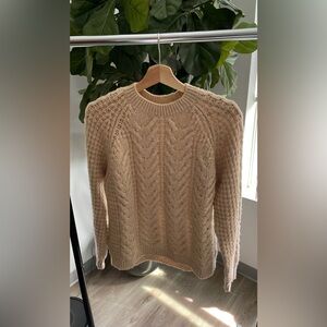 Mango Textured Knit Sweater in Cream